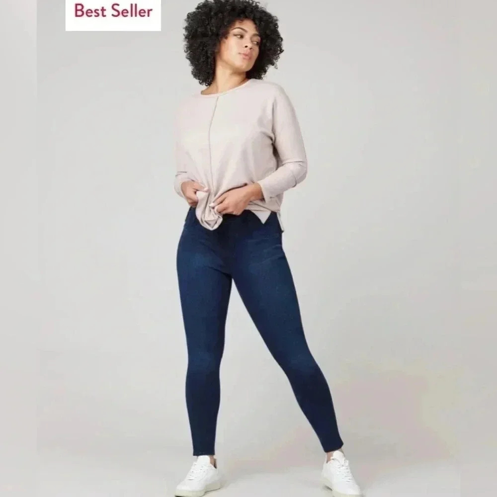 Spanx Jeanish denim ankle leggings in twilight rinse ❤️